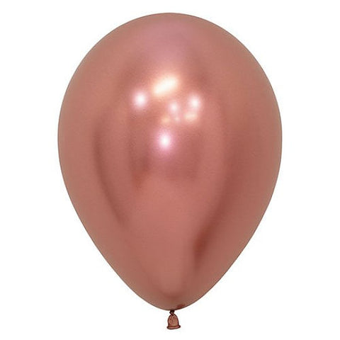 Chrome Rose Gold Latex Balloon