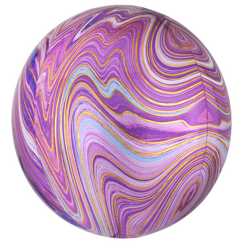 Purple Marble Orbz Balloon