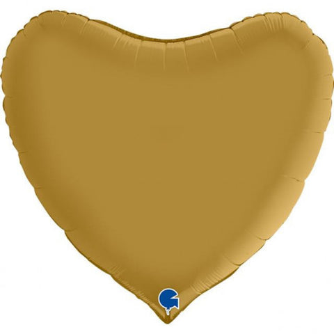 Giant Satin Gold Heart Balloon