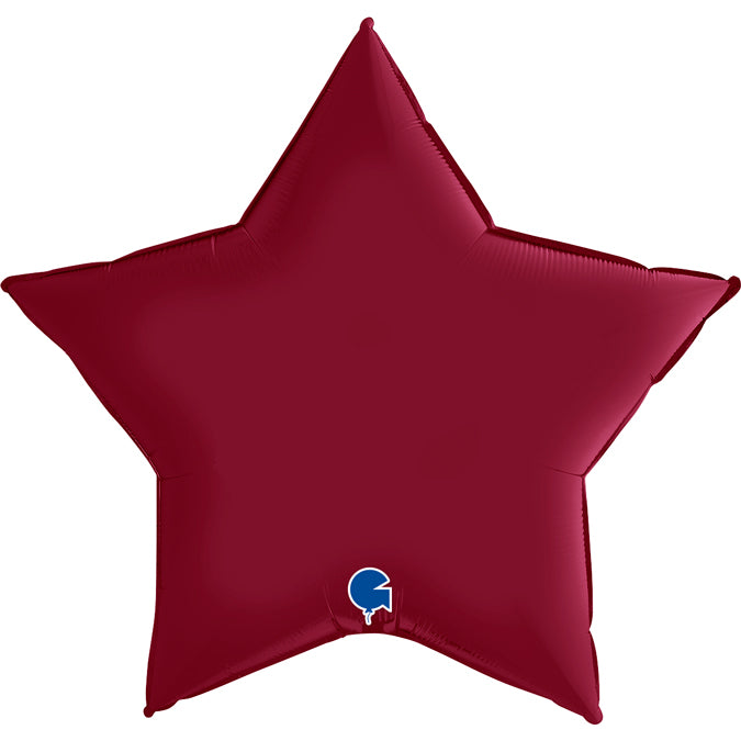 Giant Satin Cherry Red Star Balloon