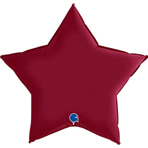 Giant Satin Cherry Red Star Balloon
