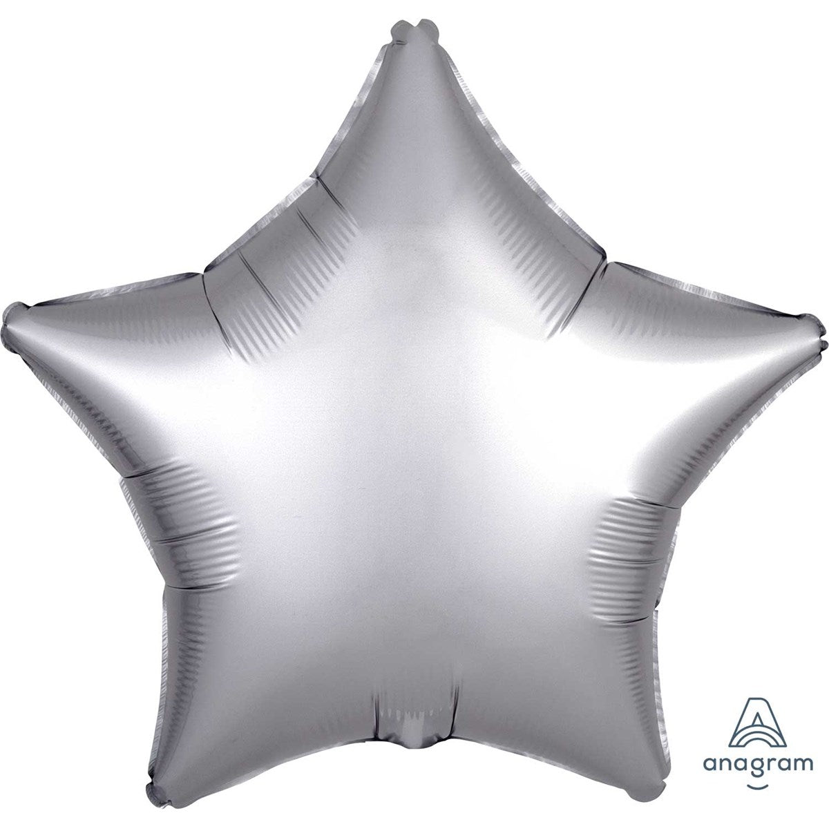 Platinum Silver Satin Star Balloon