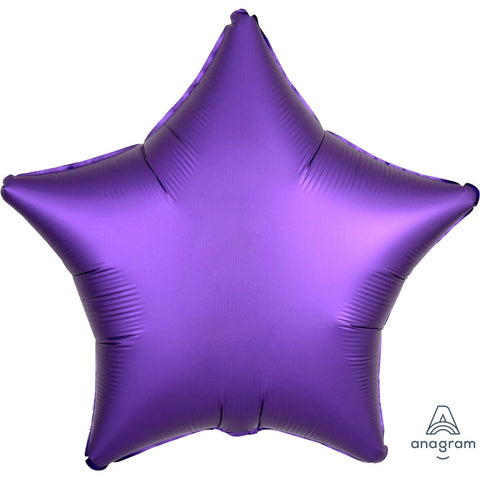 Purple Satin Star Balloon