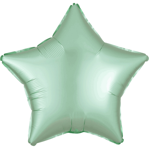 Pastel Mint Green Satin Star Balloon