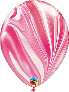 Pink & White Marble Latex Balloon
