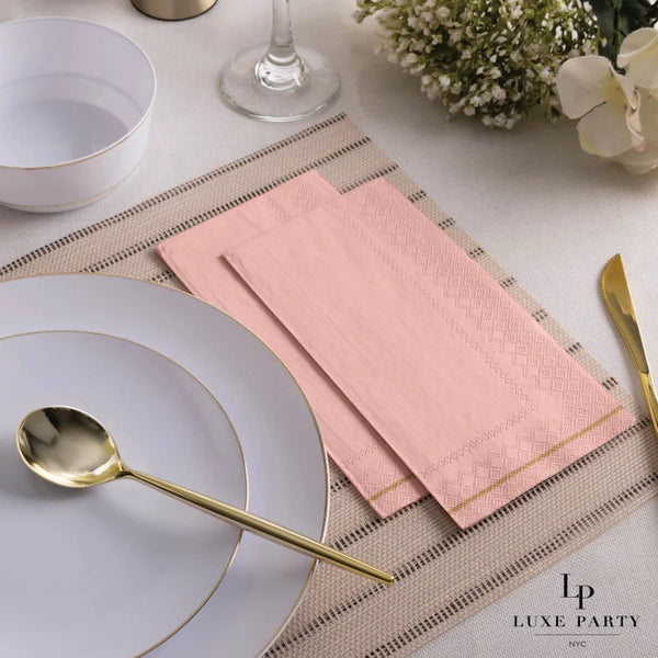 Coral & Gold Luxury Napkins (16 pack)