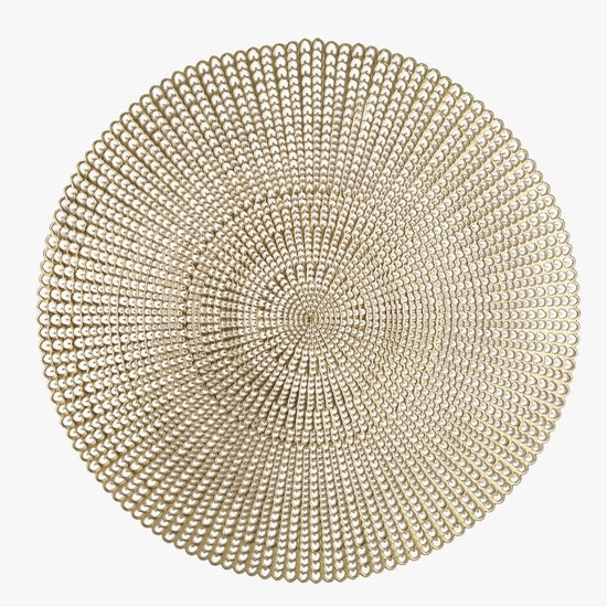 Woven Gold Vinyl Placemat