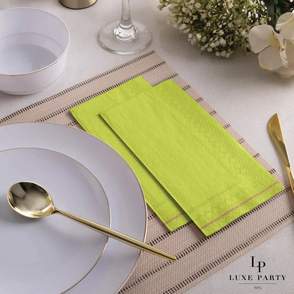 Lime Green & Gold Luxury Napkins (16 pack)