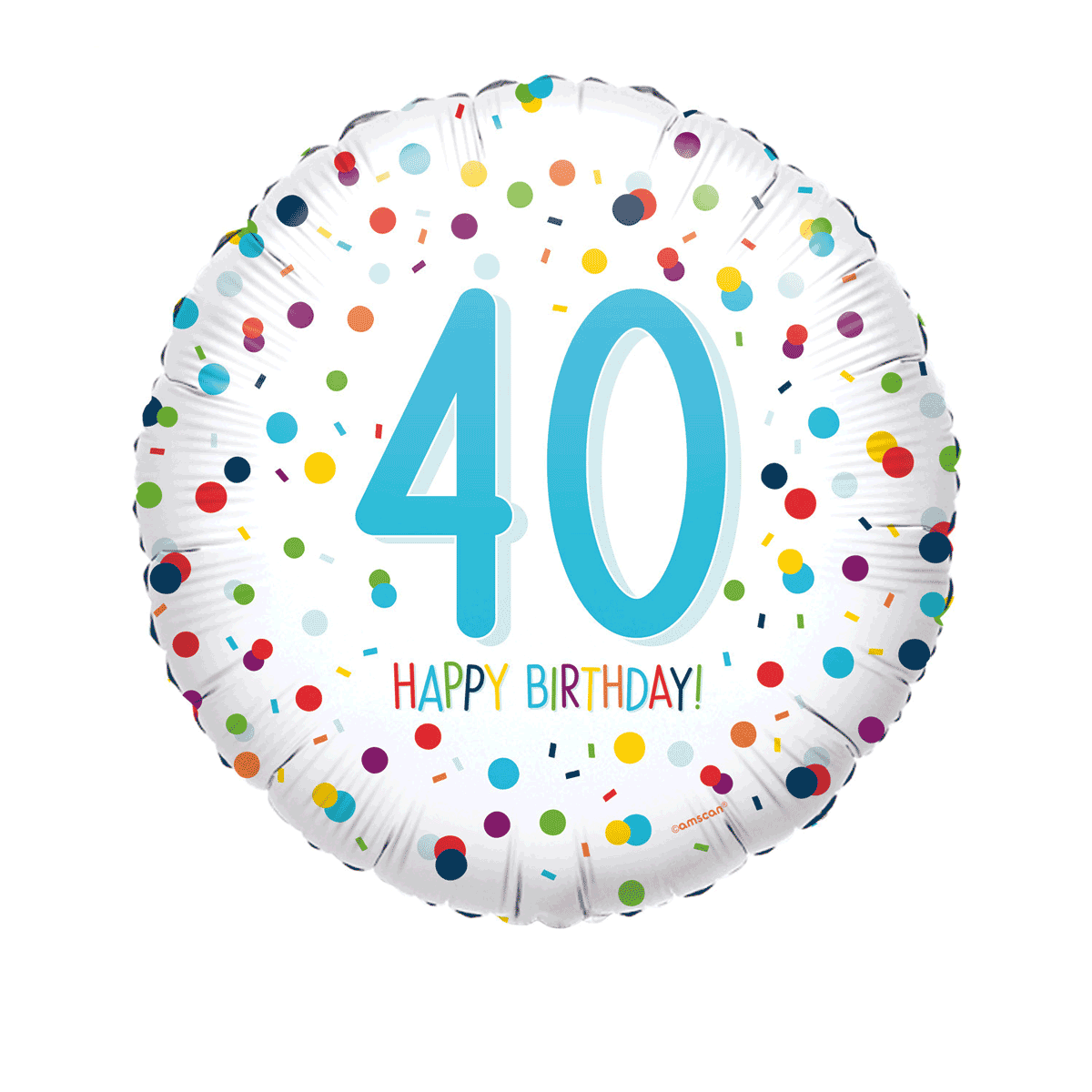 40th Happy Birthday Foil Balloon