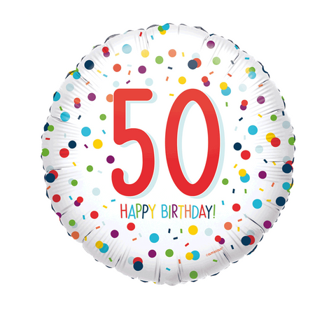 50th Happy Birthday Foil Balloon