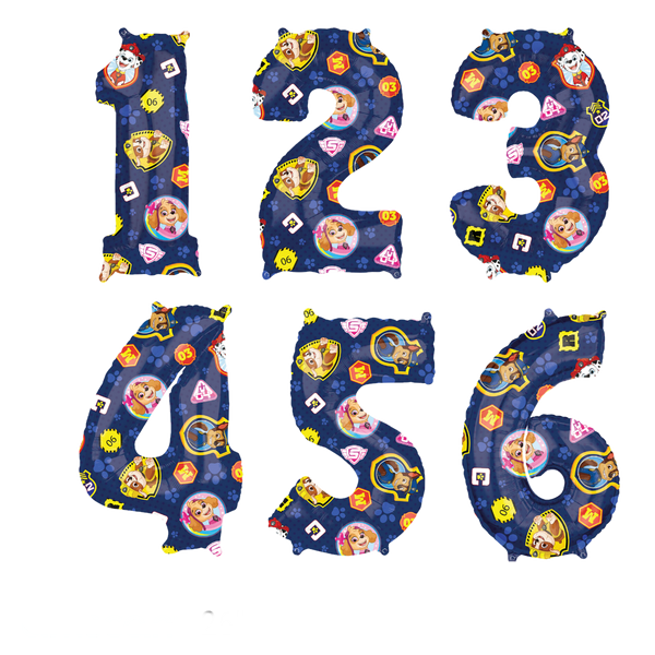 Paw Patrol Number Balloons