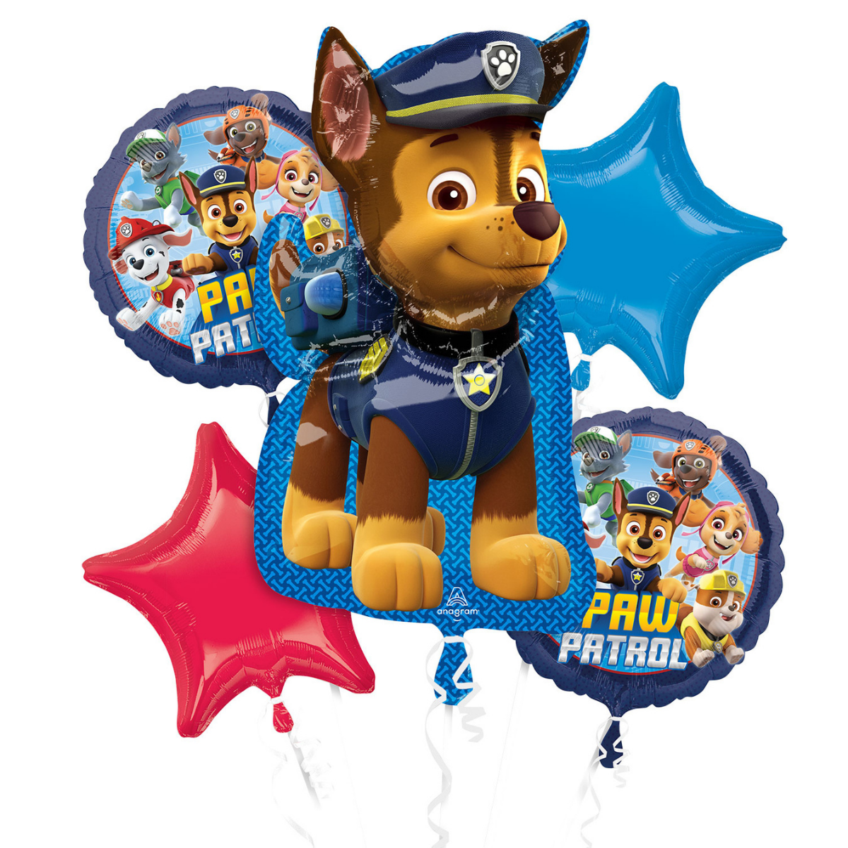 Paw Patrol Chase Balloon Bouquet (5 Balloons)