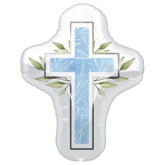 Blue Communion Cross Balloon