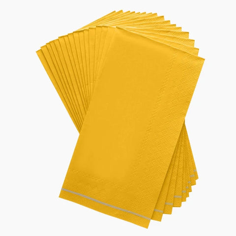 Yellow & Gold Luxury Dinner Napkins (16 pack)