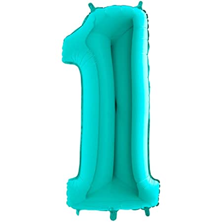 Tiffany Blue Number Balloons