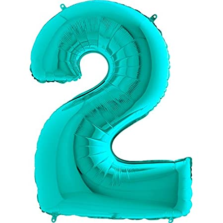 Tiffany Blue Number Balloons