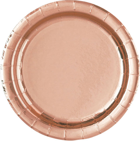 Rose Gold Paper Plates
