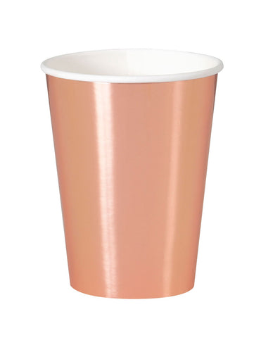 Rose Gold Paper Cups