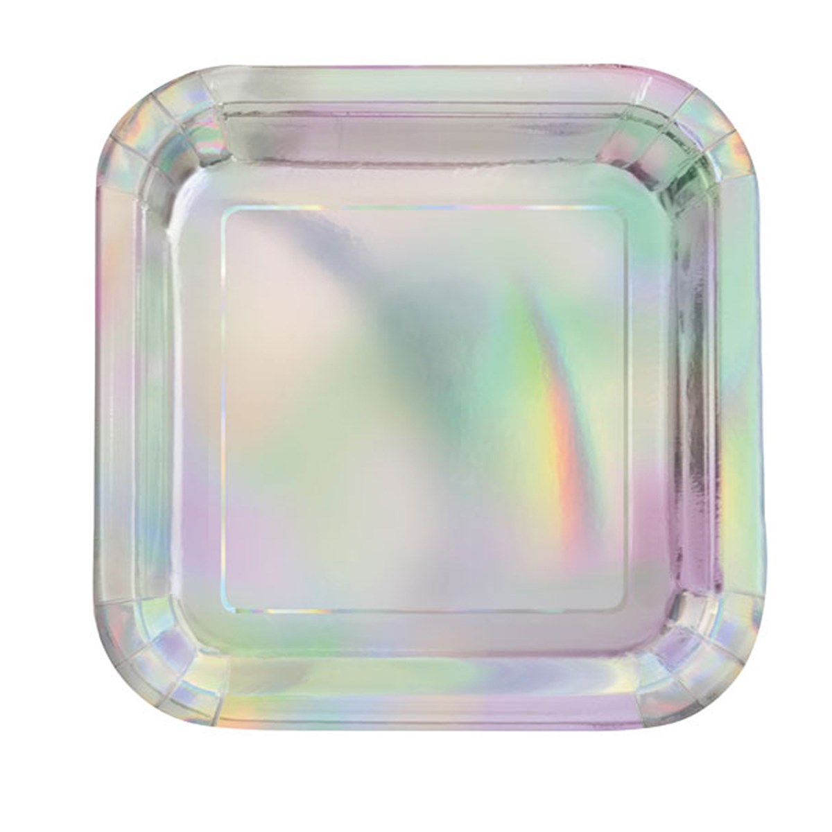 Iridescent Square Paper Plates (8 pack)