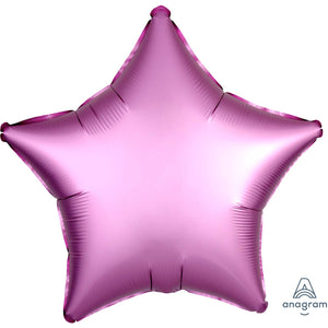 Flamingo Pink Satin Star Balloon