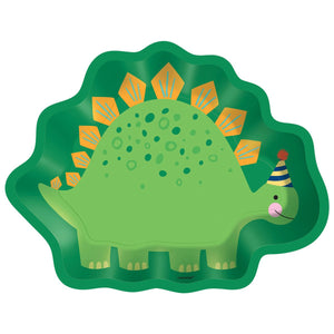 Dinosaur Shaped Paper Plates (8 pack)