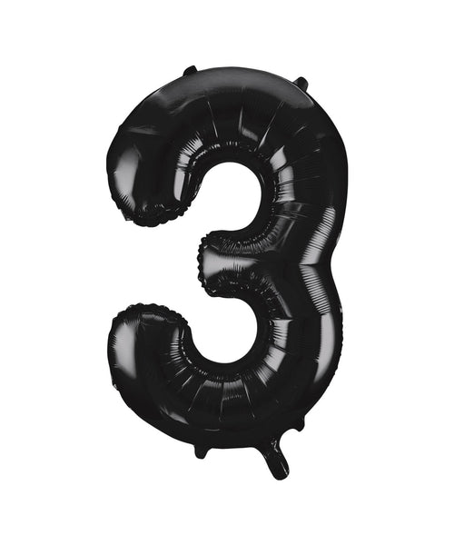 Black Number Balloons