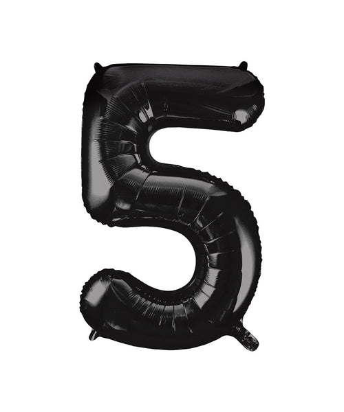 Black Number Balloons