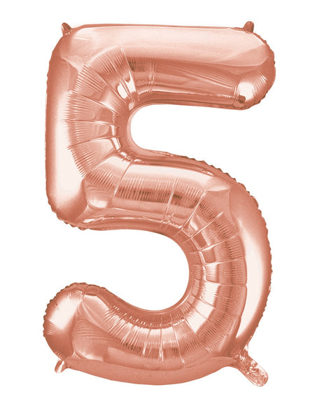 Rose Gold Number Balloons