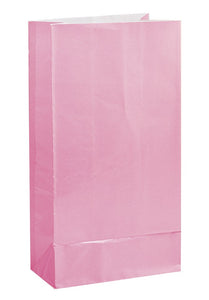 Light Pink Paper Sweet Party Bags (12 pack)