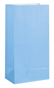 Light Blue Paper Sweet Party Bags (12 pack)