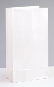 White Paper Sweet Party Bags (12 pack)