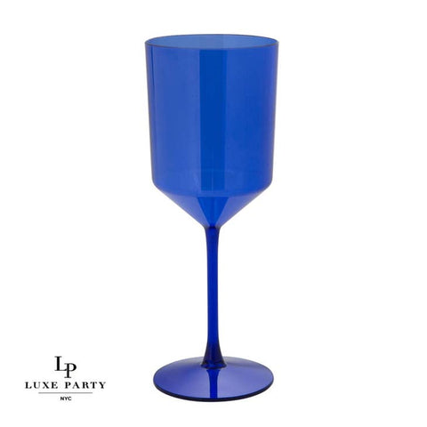 Round Blue Plastic Wine Cups (4 pack)
