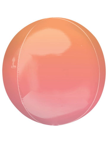 Orange and Red Ombre Orbz Balloon