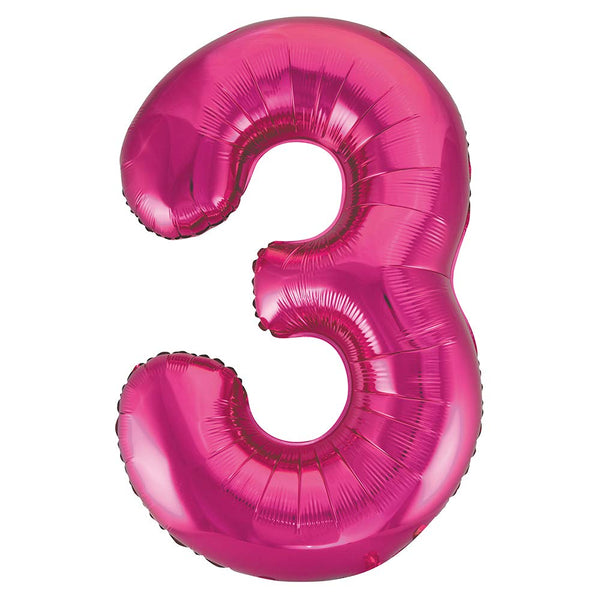 Hot Pink Number Balloons