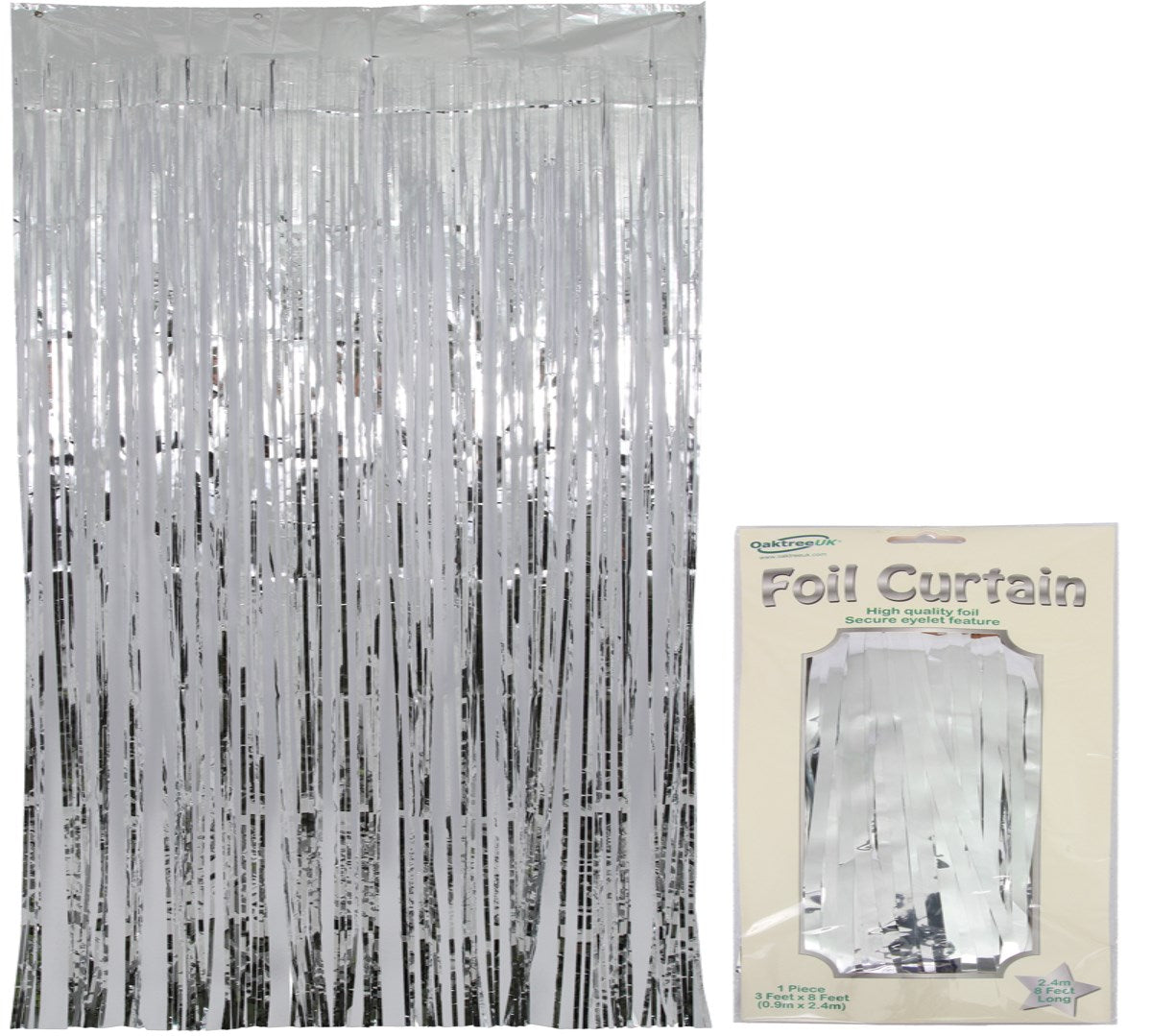 Silver Foil Tassel Curtain
