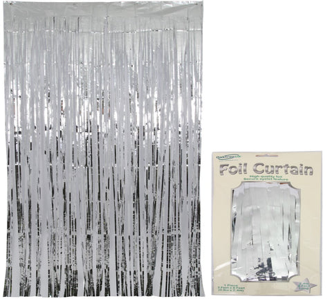 Silver Foil Tassel Curtain