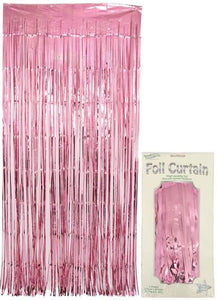 Light Pink Foil Tassel Curtain