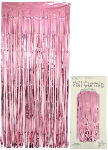 Light Pink Foil Tassel Curtain