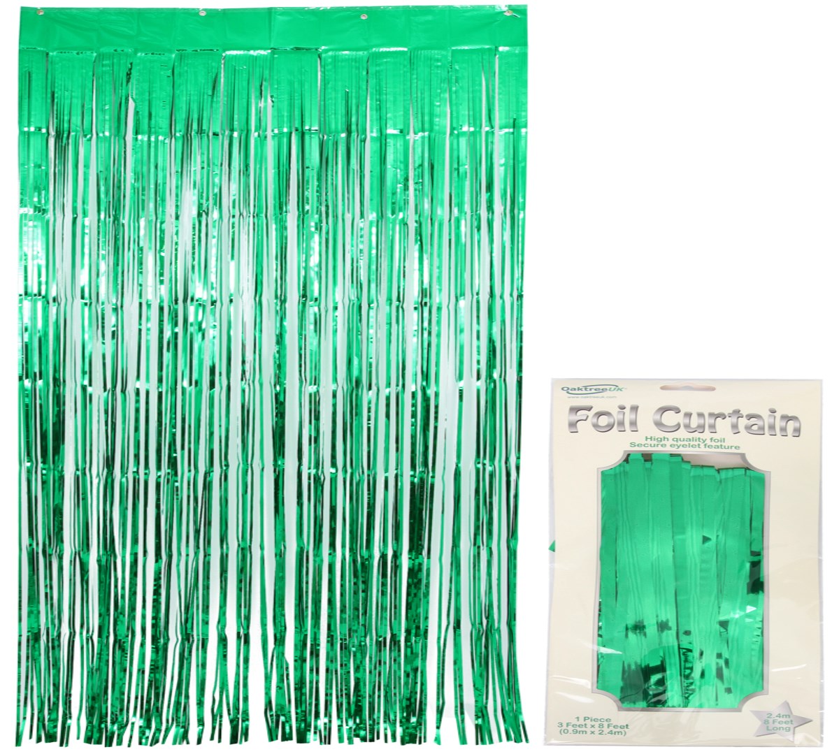 Green Foil Tassel Curtain