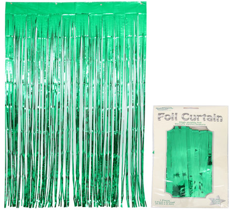 Green Foil Tassel Curtain