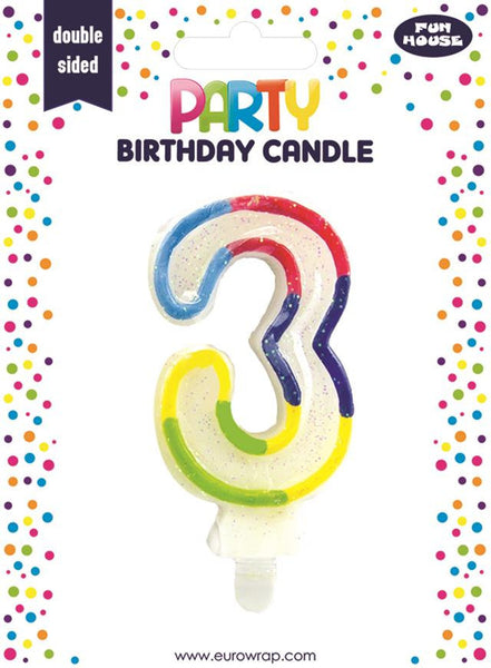Rainbow Number Candle (Choose Your Numbers)