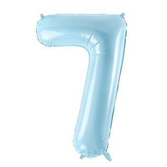 SALE Pastel Blue Number 7 Balloon