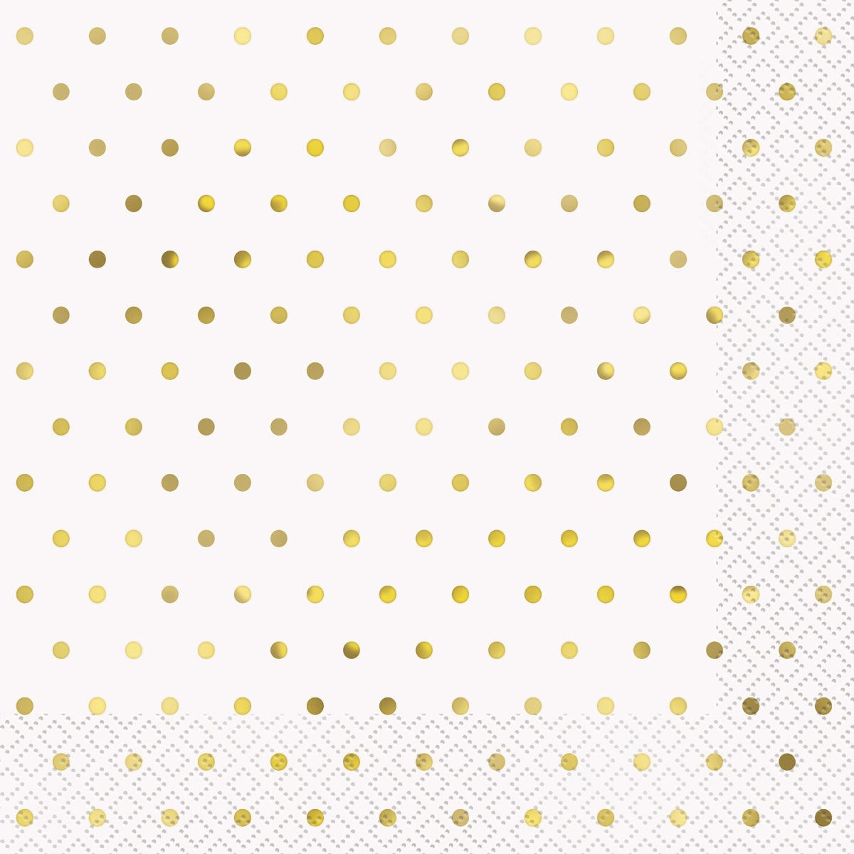 Elegant Gold Foil Polka Dot Napkins (16 pack)
