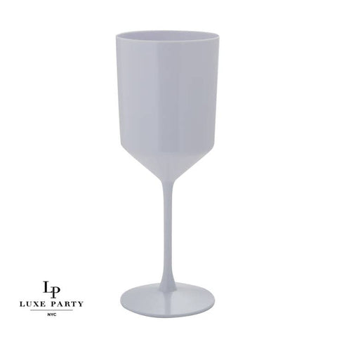 Round Upscale White Plastic Wine Cups (4 pack)