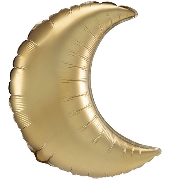 Gold Satin Crescent Moon Balloon