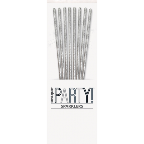 Silver Cake Sparklers (8 pack)