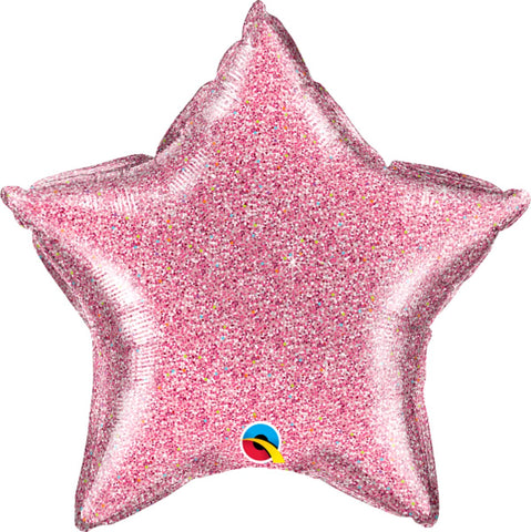 Glitter Pink Star Balloon