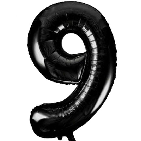 Black Number Balloons