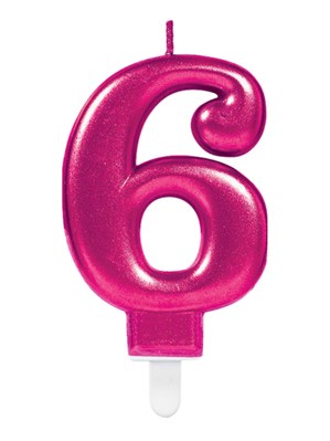 Pink Number Candle