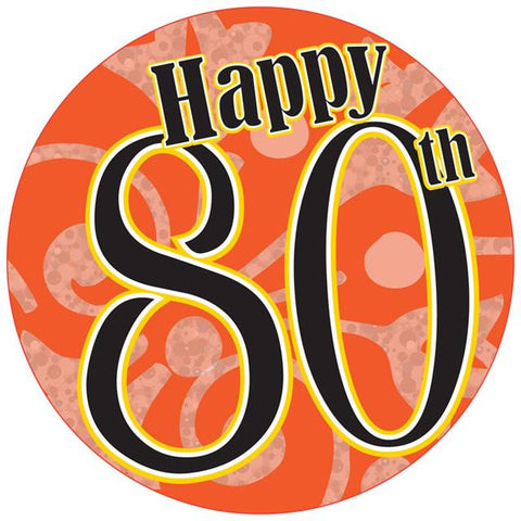 Happy 80th Birthday Badge